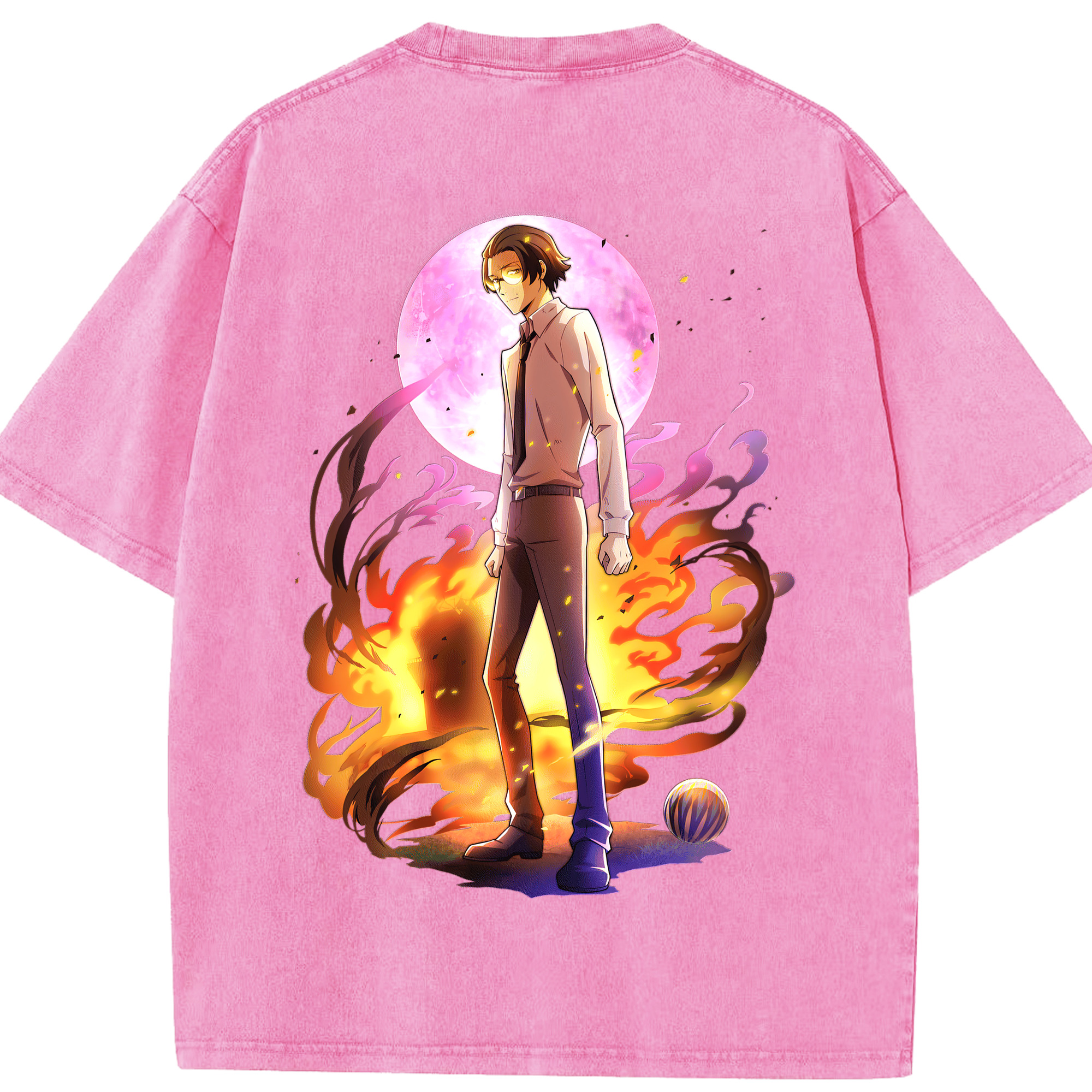 （画像用） 文豪ストレイドッグス Bungo Stray Dogs 綿100% ヴィンテージ風 半袖Tシャツ（背面プリント）